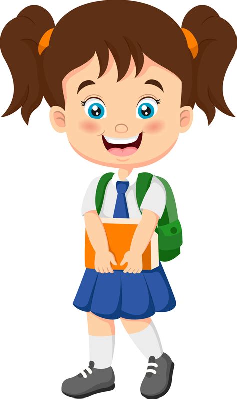 school girl cartoon